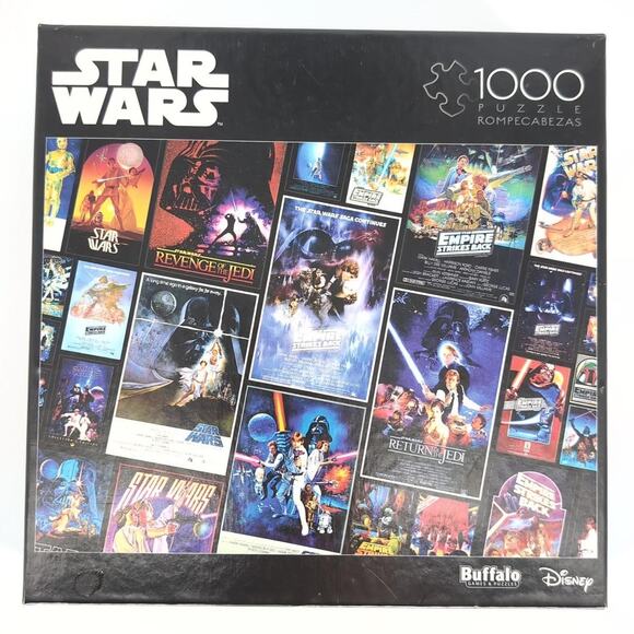 Buffalo Games Disney 1000 Piece Photomosaics Star Wars Posters Jigsaw Puzzle GUC - Picture 1 of 12